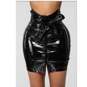 Black Latex Skirt